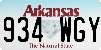 AR license plate 934WGY