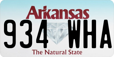 AR license plate 934WHA