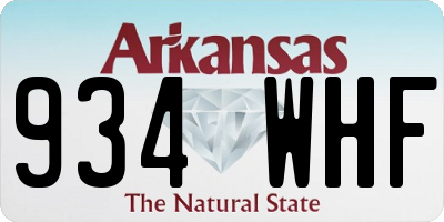 AR license plate 934WHF