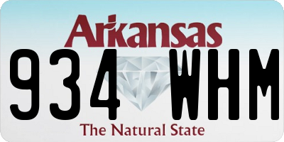 AR license plate 934WHM