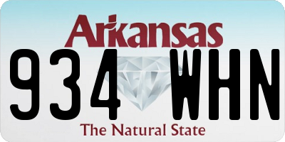 AR license plate 934WHN