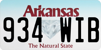 AR license plate 934WIB