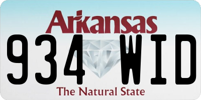 AR license plate 934WID