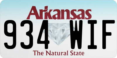 AR license plate 934WIF