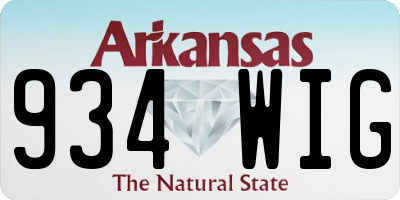 AR license plate 934WIG