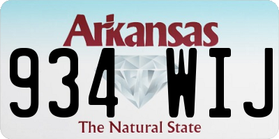 AR license plate 934WIJ