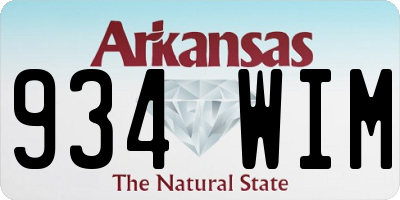 AR license plate 934WIM