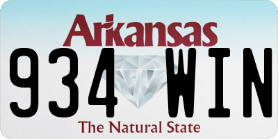 AR license plate 934WIN