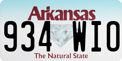AR license plate 934WIO