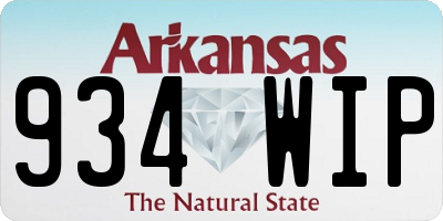 AR license plate 934WIP
