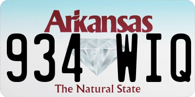 AR license plate 934WIQ