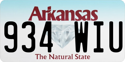 AR license plate 934WIU