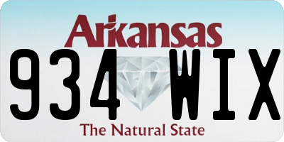 AR license plate 934WIX