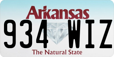 AR license plate 934WIZ