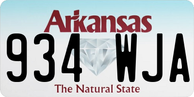 AR license plate 934WJA