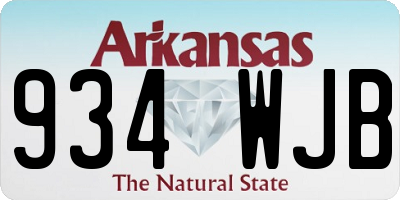 AR license plate 934WJB