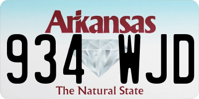 AR license plate 934WJD