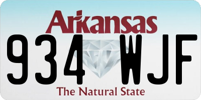 AR license plate 934WJF