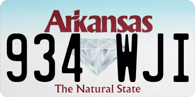 AR license plate 934WJI