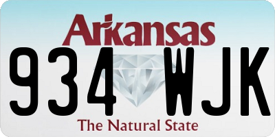 AR license plate 934WJK