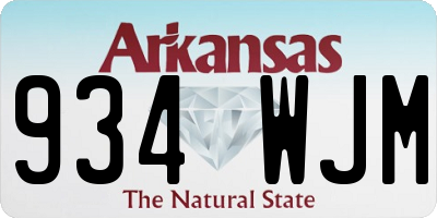 AR license plate 934WJM