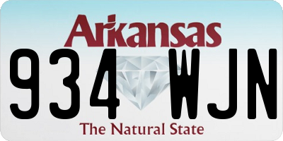 AR license plate 934WJN