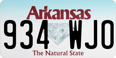AR license plate 934WJO