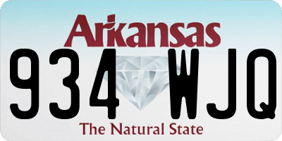 AR license plate 934WJQ