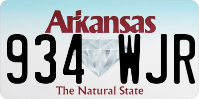 AR license plate 934WJR