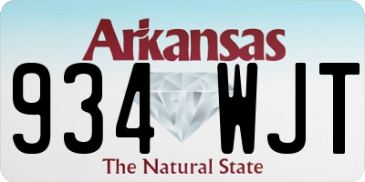 AR license plate 934WJT