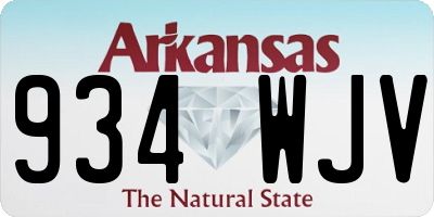 AR license plate 934WJV