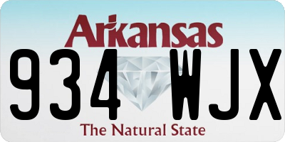 AR license plate 934WJX