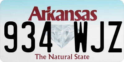 AR license plate 934WJZ