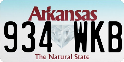 AR license plate 934WKB