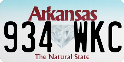 AR license plate 934WKC