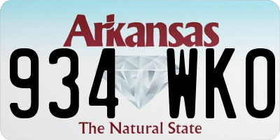 AR license plate 934WKO