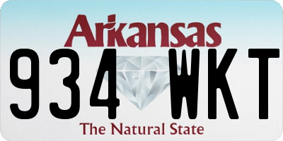 AR license plate 934WKT