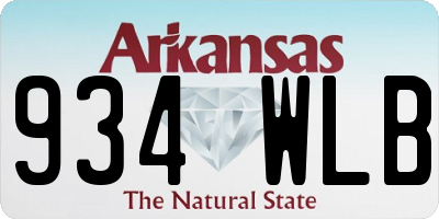 AR license plate 934WLB