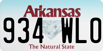 AR license plate 934WLO
