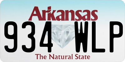 AR license plate 934WLP
