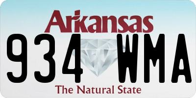 AR license plate 934WMA