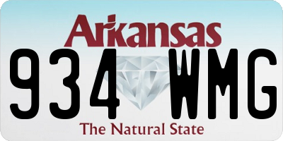 AR license plate 934WMG