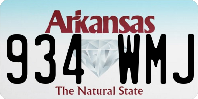 AR license plate 934WMJ