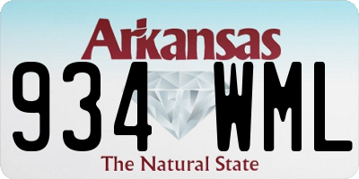 AR license plate 934WML