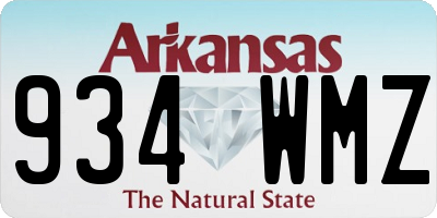 AR license plate 934WMZ