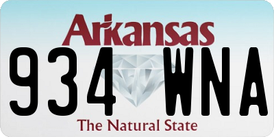 AR license plate 934WNA