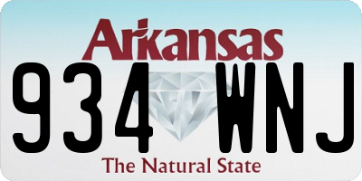 AR license plate 934WNJ