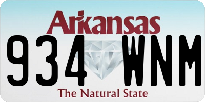 AR license plate 934WNM