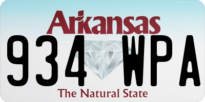 AR license plate 934WPA