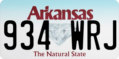 AR license plate 934WRJ